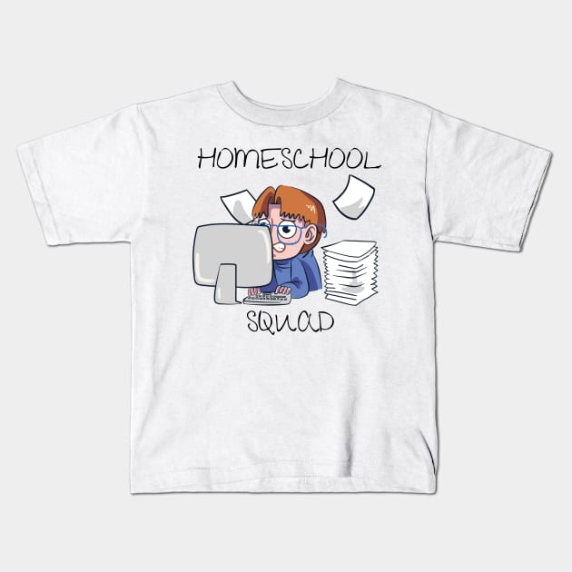 Chaotic Homeschool Squad Kids T-Shirt by casualism